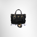 Prada Preowned Luxury Tessuto Gaufre Tote Bag Front View With Strap