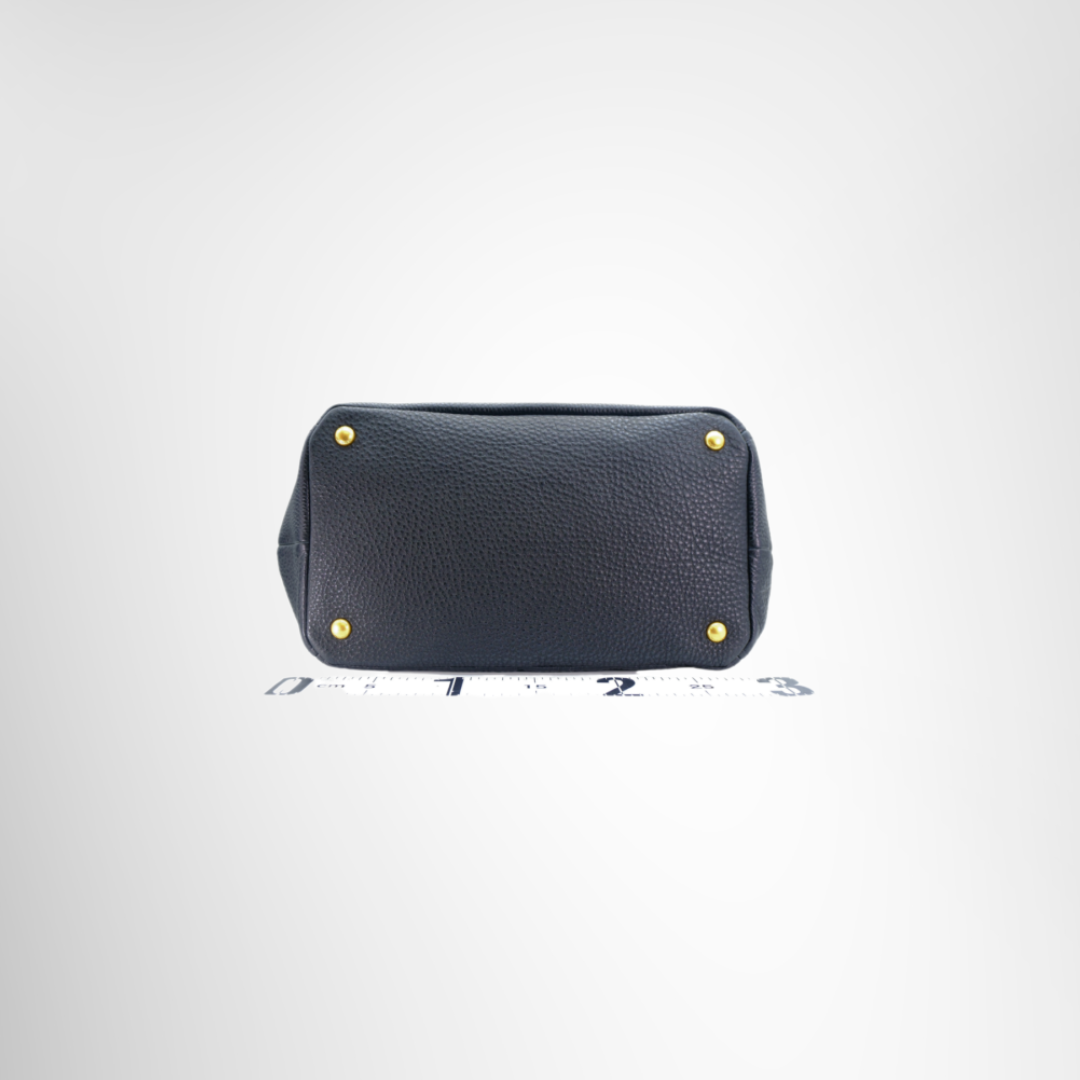 Prada Preowned Luxury Vitello Daino Tote Bag Bottom View - Antonio & Co.