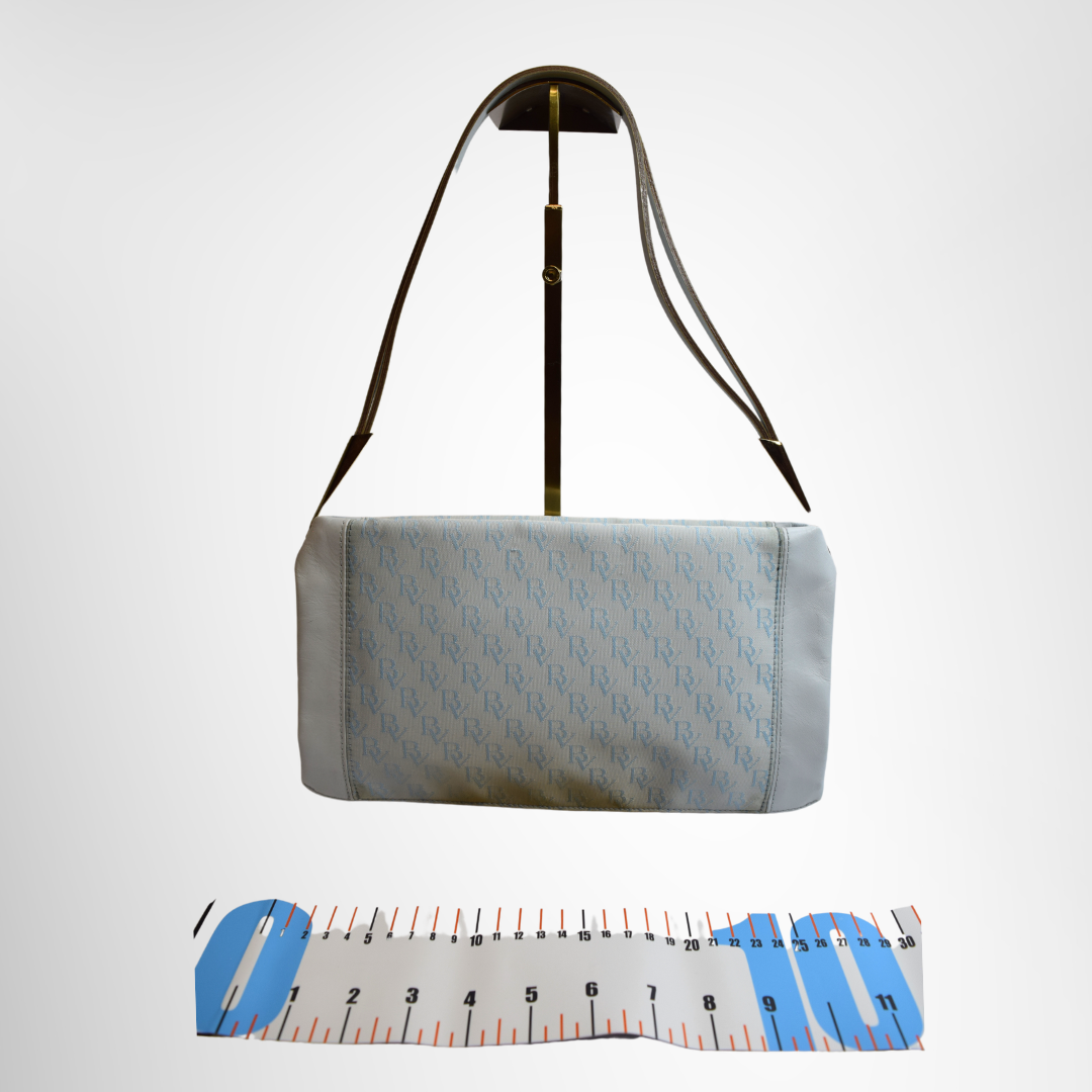 Ravani Berlin Preowned Luxury RR PU Bag Baby Blue Front View - Antonio & Co.
