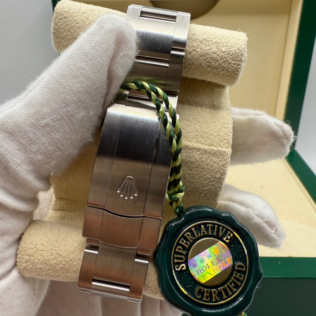 Rolex Preowned Luxury Watch Oyster Perpetual 41mm Black Dial Back View 2
