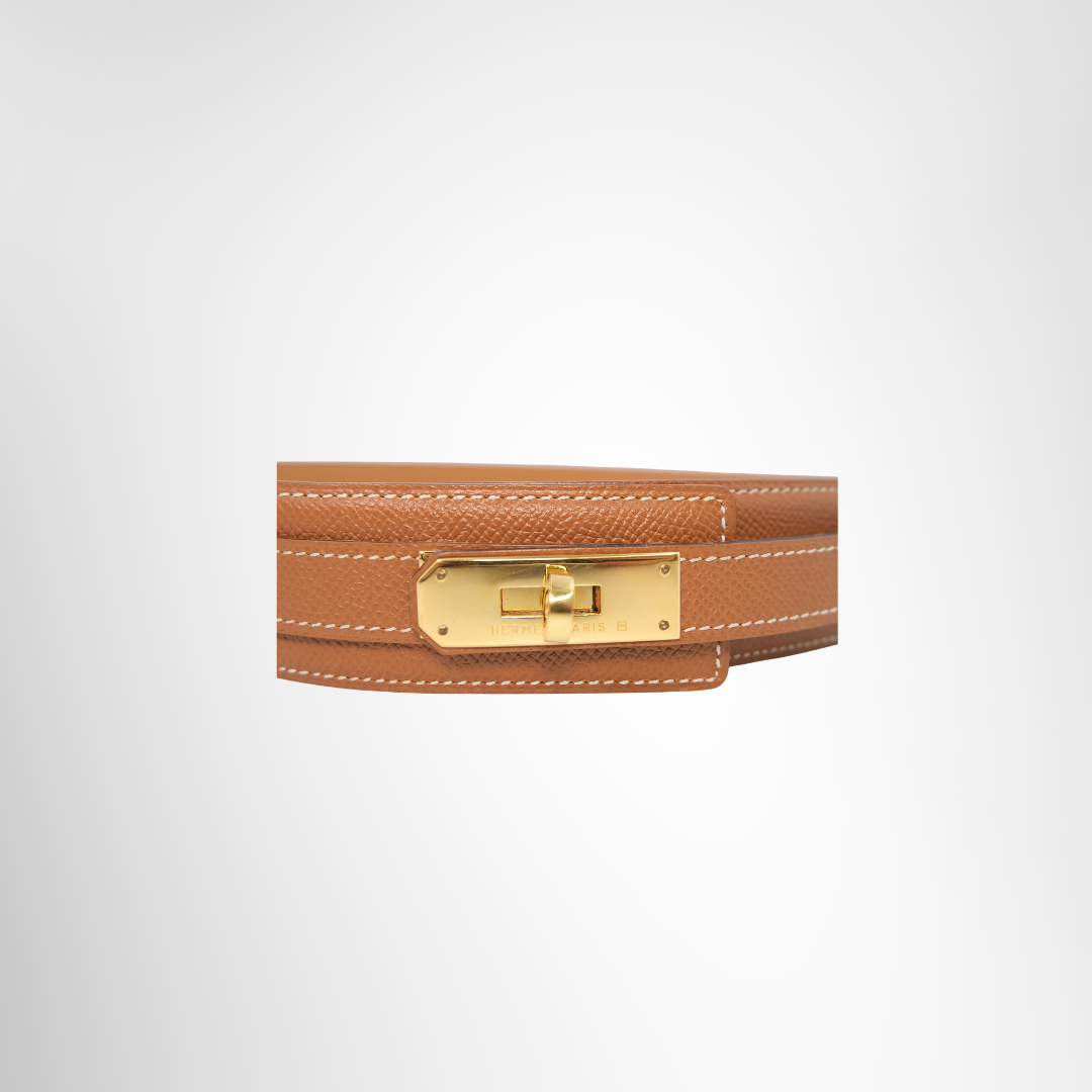 Kelly Belt Gold Epsom Leather