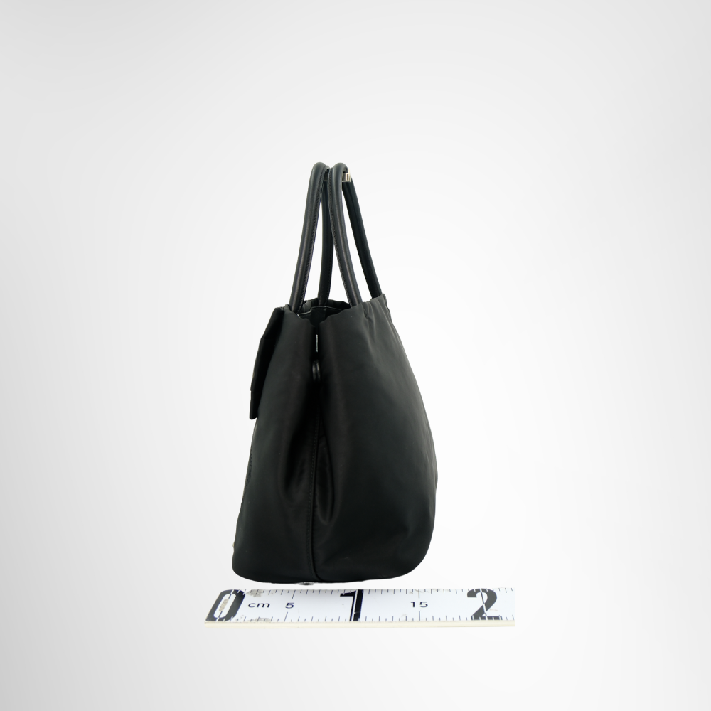Tessuto Nylon Convertible Bow Handbag