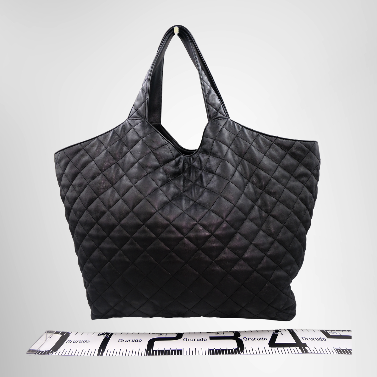 Saint Laurent Agal Quilted Leather Tote Bag – Black