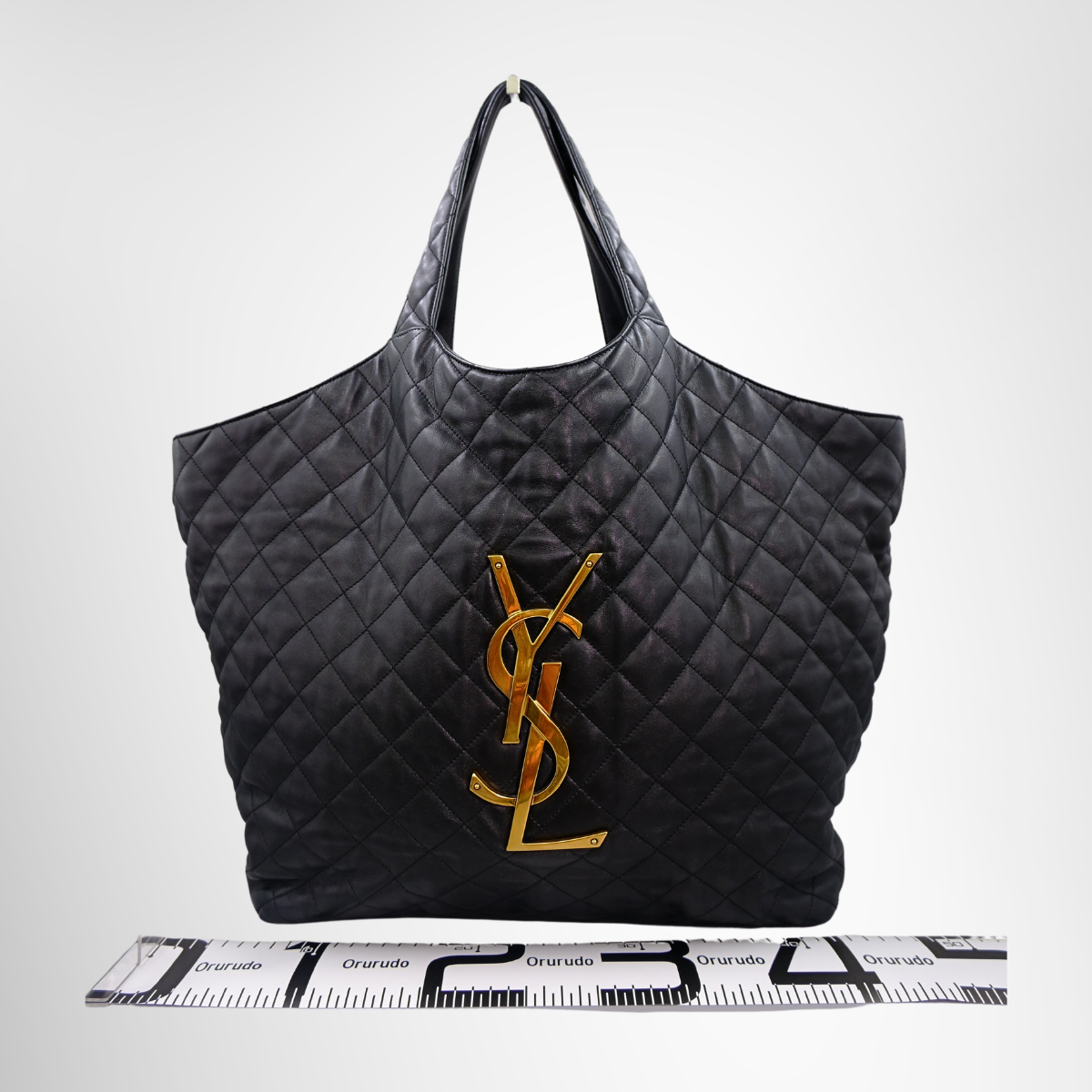 Saint Laurent Agal Quilted Leather Tote Bag – Black