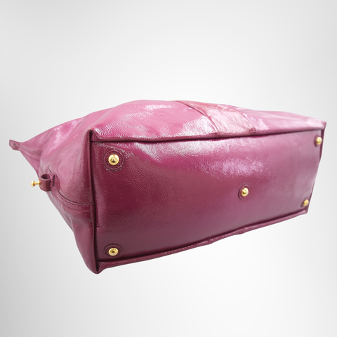 Yves Saint Laurent Easy Tote Bag in Fuchsia - Patent Leather