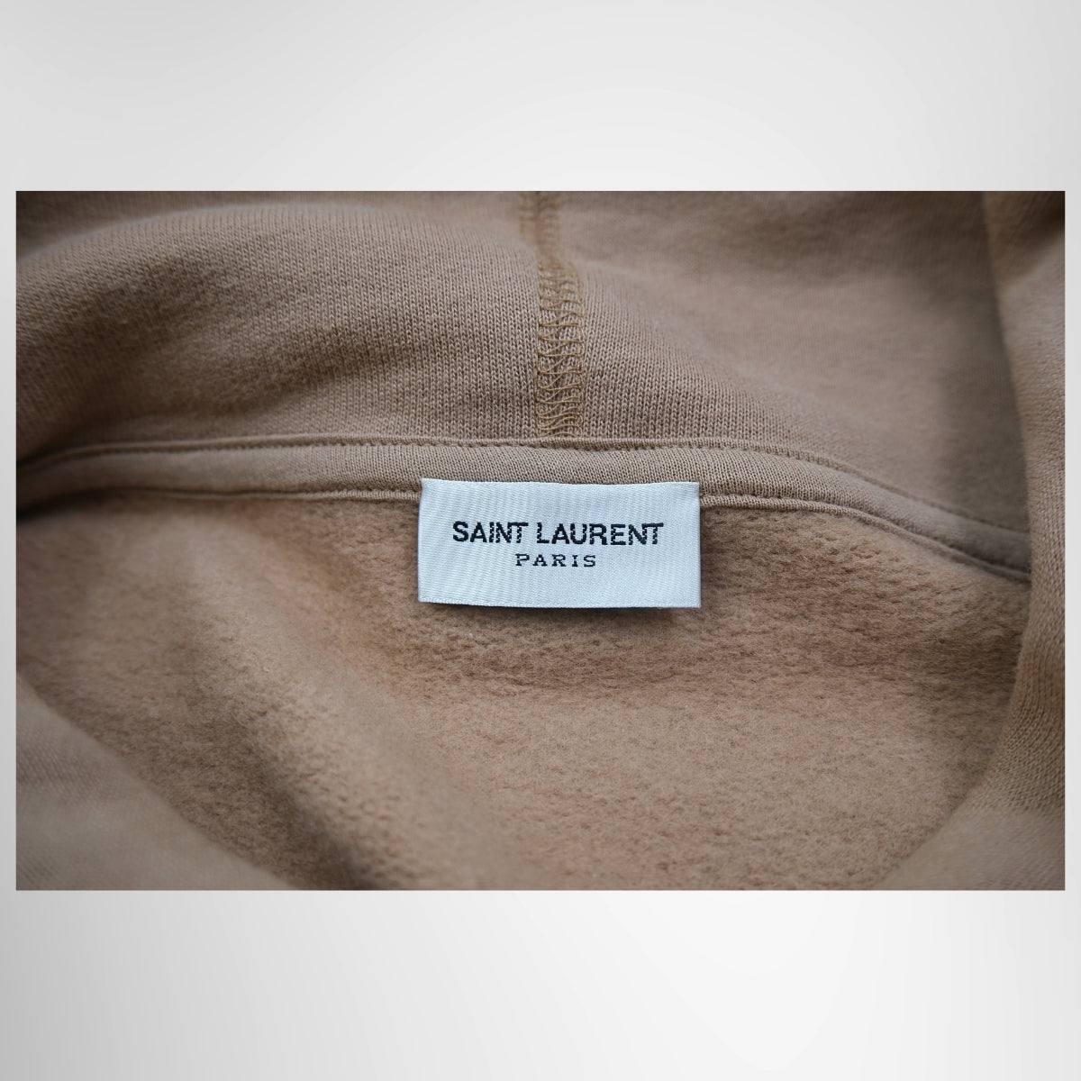 Saint Laurent Logo Print Cotton Hoodie – Pre-Owned Luxury Brand Apparel – Antonio & Co Tag 