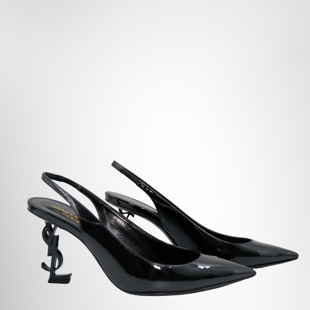 Saint Laurent PreOwned Luxury Slingback Pumps - Antonio & Co. Side View