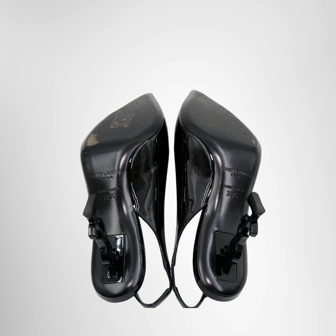 Saint Laurent Preowned Luxury Slingback Pumps - Antonio & Co. Bottom