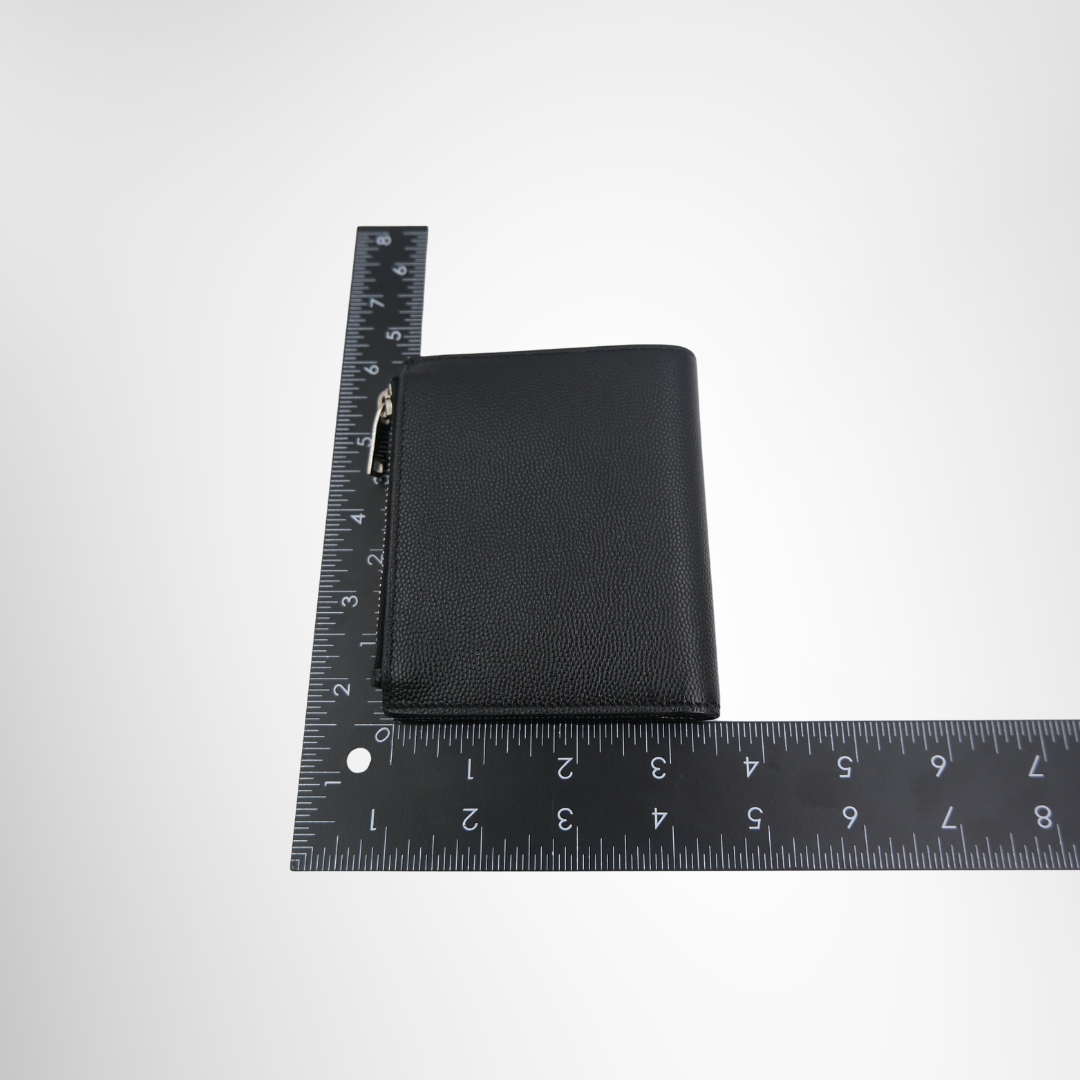 Saint Laurent Brazza Wallet – Pre-Owned Luxury Brand Wallet – Antonio & Co – Measurement View