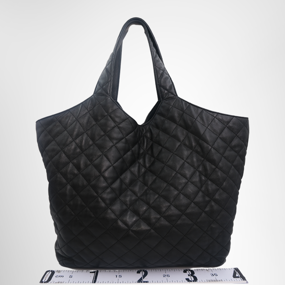 Saint Laurent Preowned Luxury Agal Leather Tote Bag Back View - Antonio & Co.