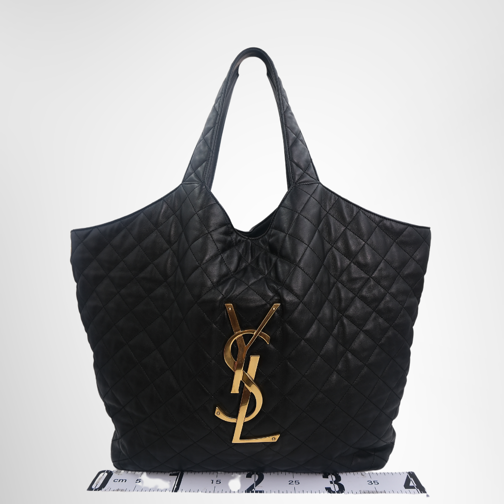 Saint Laurent Preowned Luxury Agal Leather Tote Bag Front View - Antonio & Co.