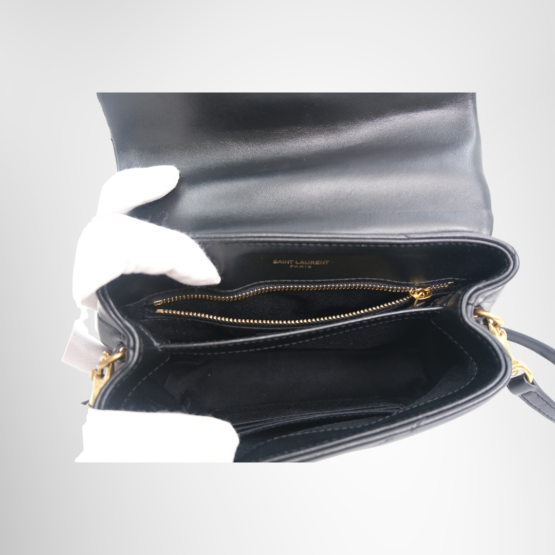 Saint Laurent Preowned Luxury Bag Paris Shoulder Bag Interior View