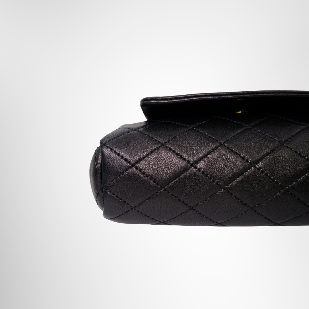 Saint Laurent Preowned Luxury Black Mini Nolita Leather Chain Shoulder Bag Bottom View2 - Antonio & Co.