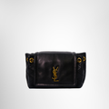 Saint Laurent Preowned Luxury Black Mini Nolita Leather Chain Shoulder Bag Front Page - Antonio & Co.