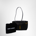 Saint Laurent Preowned Luxury Black Mini Nolita Leather Chain Shoulder Bag Front View - Antonio & Co.