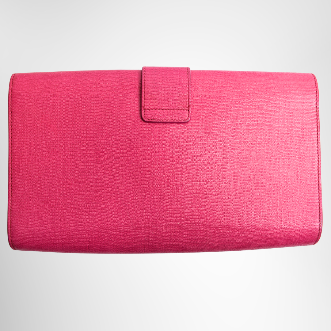 Saint Laurent Preowned Luxury Classic Y Ligne Clutch Back View