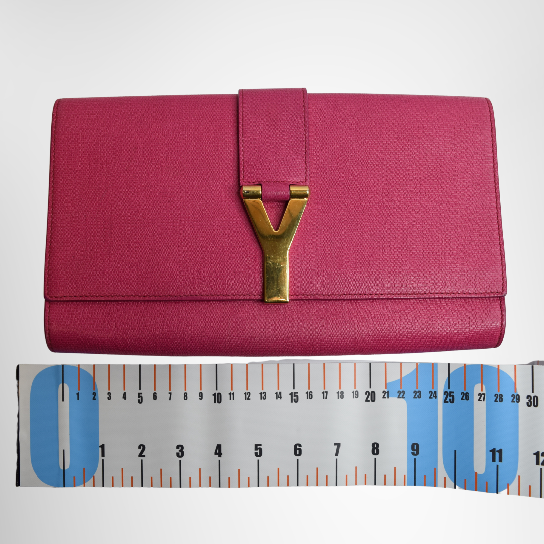 Saint Laurent Preowned Luxury Classic Y Ligne Clutch Front View
