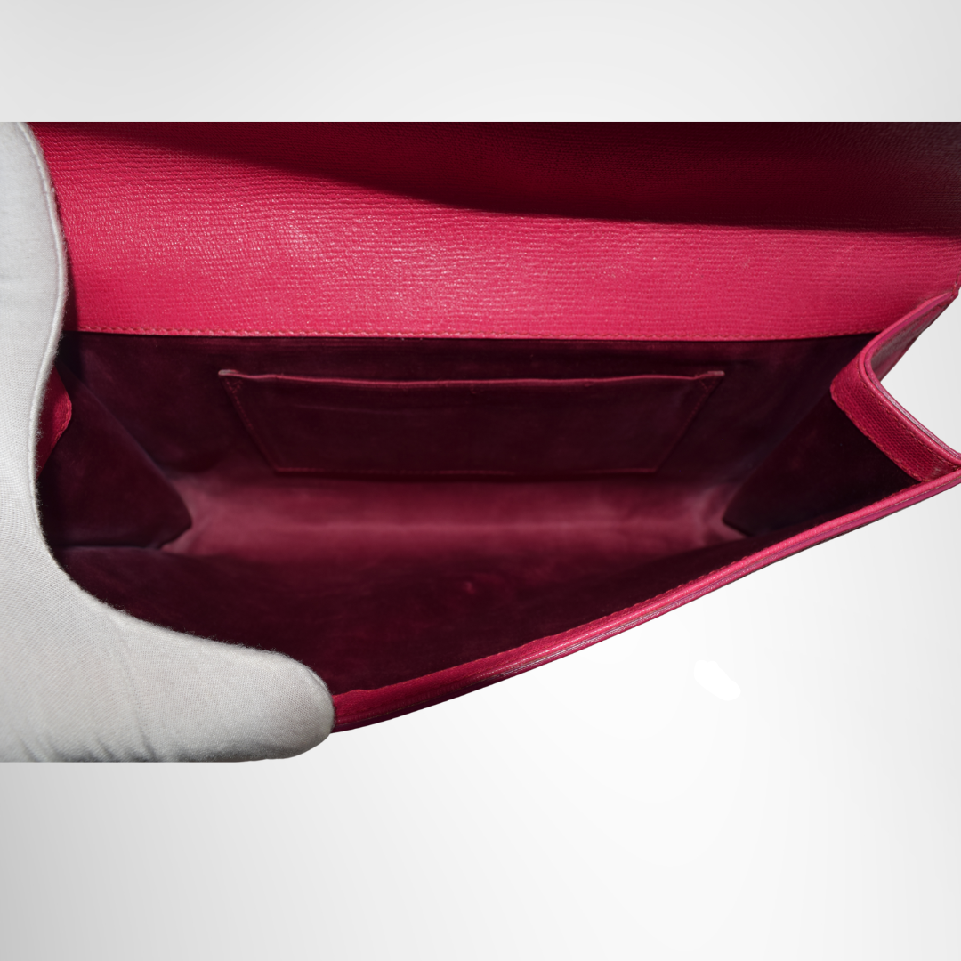 Saint Laurent Preowned Luxury Classic Y Ligne Clutch Interior View