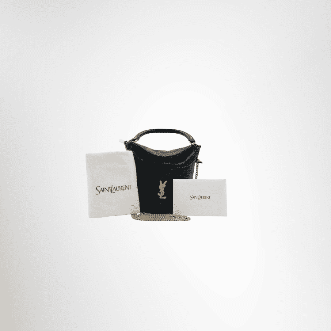 Saint Laurent Preowned Luxury Gaby Mini Bucket Bag Front View