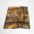 Saint Laurent Preowned Luxury Jungle Wildlife Collage Print Silk Scarf Folded View2 - Antonio & Co.
