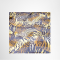 Saint Laurent Preowned Luxury Jungle Wildlife Collage Print Silk Scarf Front View - Antonio & Co.