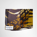 Saint Laurent Preowned Luxury Jungle Wildlife Collage Print Silk Scarf Tag View - Antonio & Co.