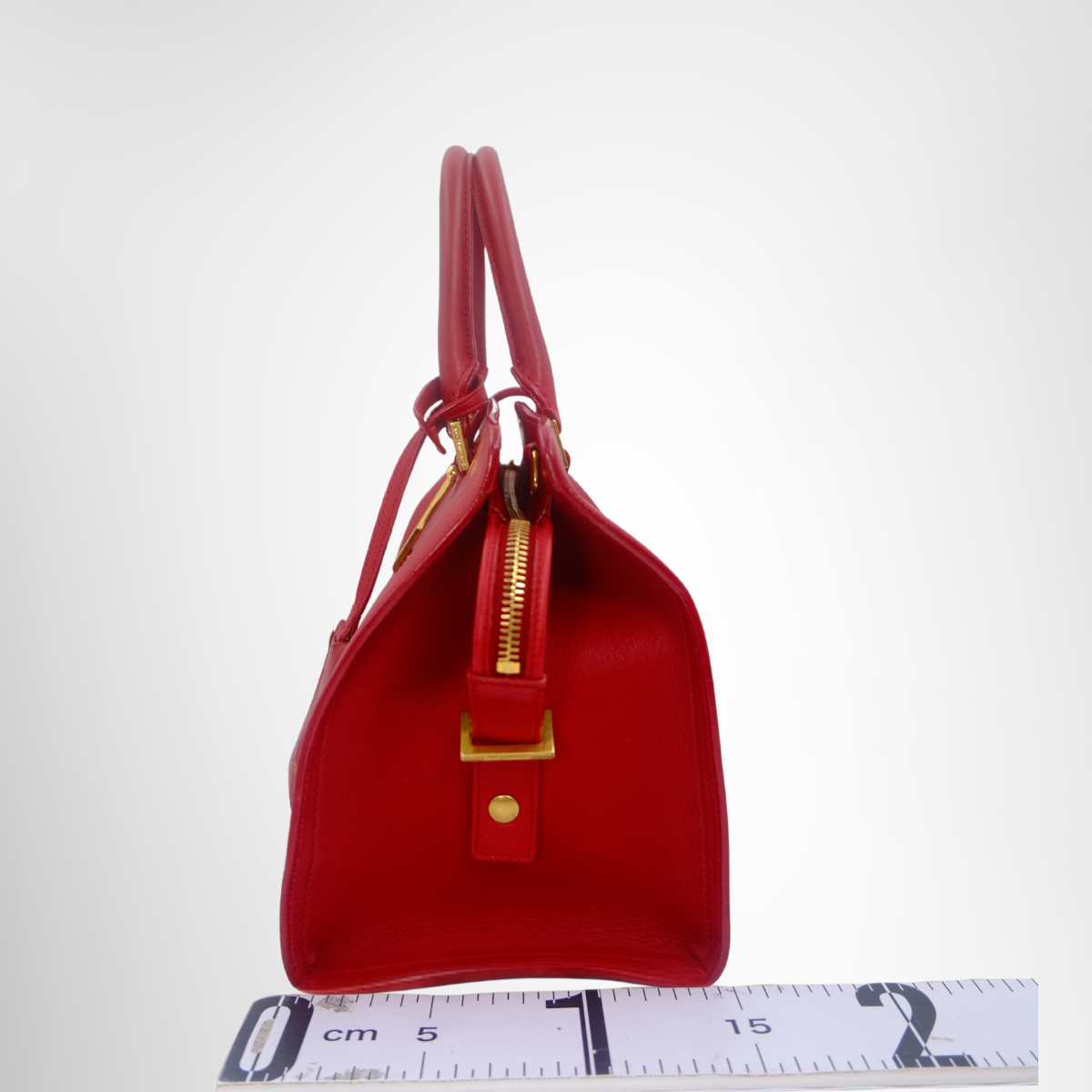 Saint Laurent Preowned Luxury Tassel Satched Cabas Bag Side View - Antonio & Co.