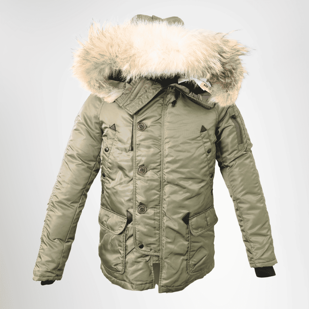Golden Fleece Spiewak & Sons Hooded Parka – Olive Green, Size XS