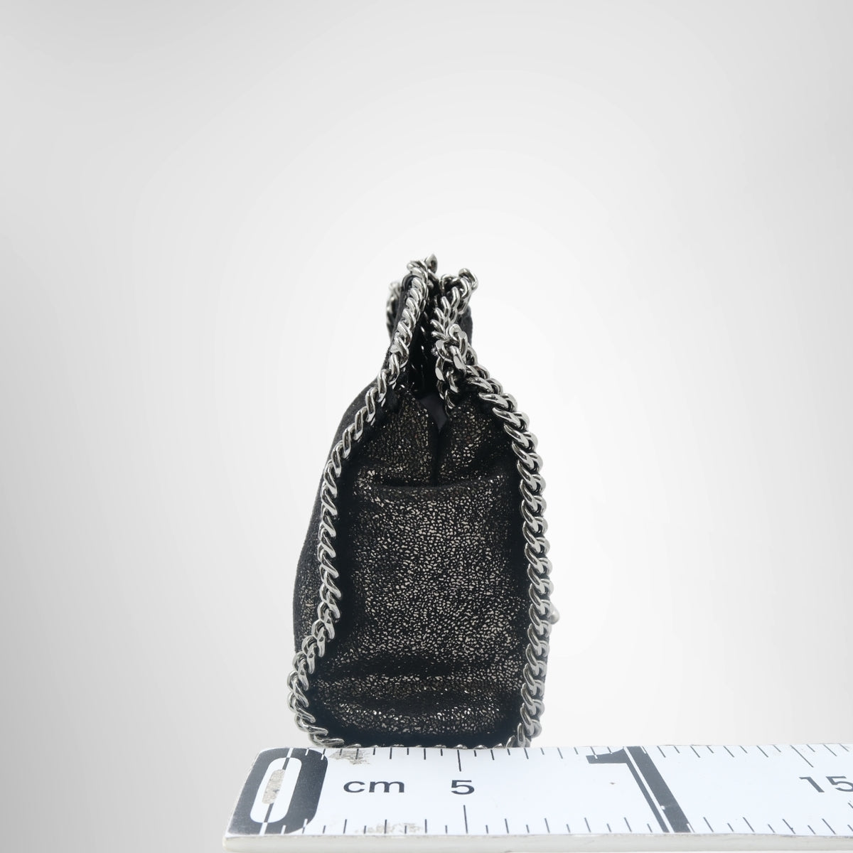 Stella McCartney Falabella Mini Metallic Tote Bag – Pre-Owned Luxury Brand Bag – Antonio & Co Side View 