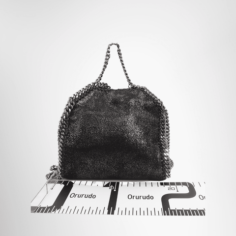 Stella McCartney Falabella Mini Metallic Tote Bag – Black / Silver