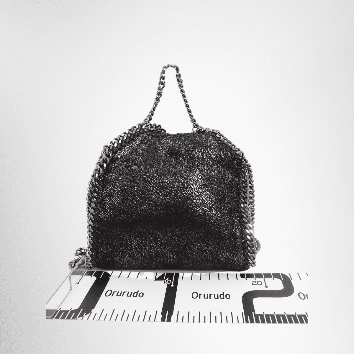 Stella McCartney Falabella Mini Metallic Tote Bag – Black / Silver