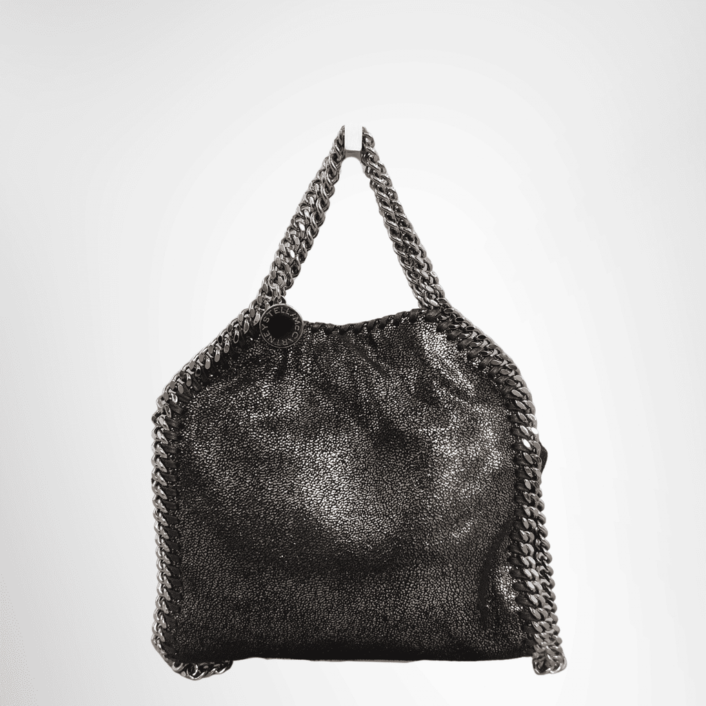 Stella McCartney Falabella Mini Metallic Tote Bag – Black / Silver