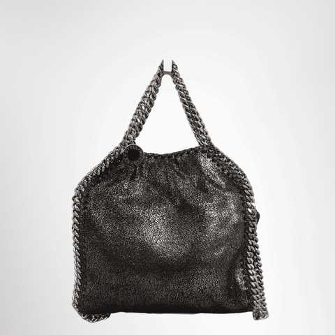 Stella McCartney Falabella Mini Metallic Tote Bag – Black / Silver