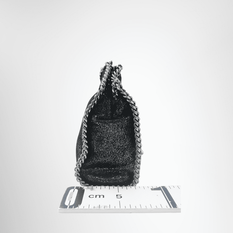 Stella McCartney Falabella Mini Metallic Tote Bag – Black / Silver