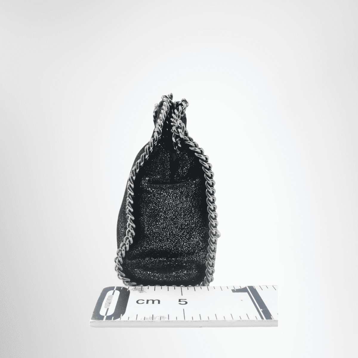 Stella McCartney Falabella Mini Metallic Tote Bag – Black / Silver