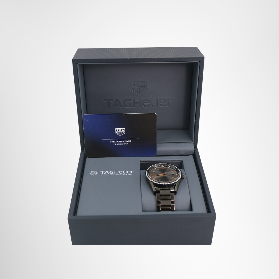 TAGHeuer Preowned Luxury Watch TAG Heuer Carrera 39mm Quartz Diamond Watch Front View 2