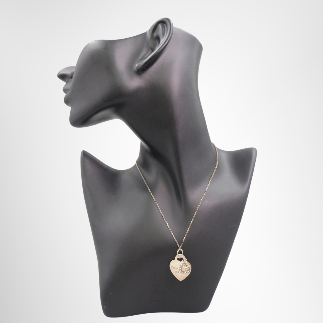 Diamond Heart Tag Pendant Necklace