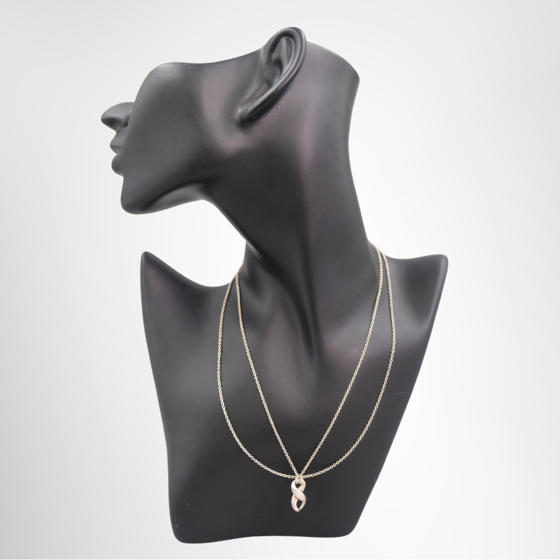 Infinity Double Chain Pendant Necklace