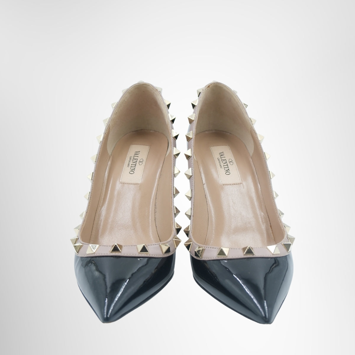 Valentino Garavani Patent Rockstud Pump – Pre-Owned Luxury Brand Shoes – Antonio & Co Front Page