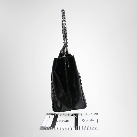 Valentino Garavani Rockstud Trapeze Tote Bag in Patent Leather