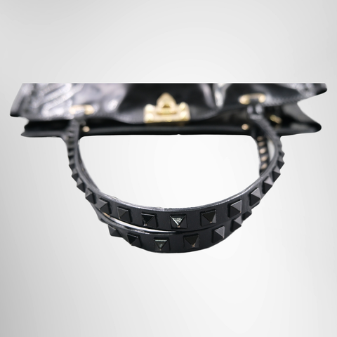 Valentino Garavani Rockstud Trapeze Tote Bag in Patent Leather