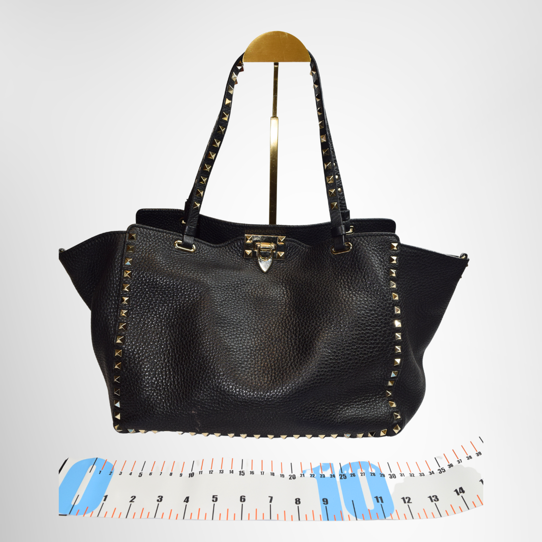 Valentino Preowned Luxury Bag Rockstud Tote Front View 2