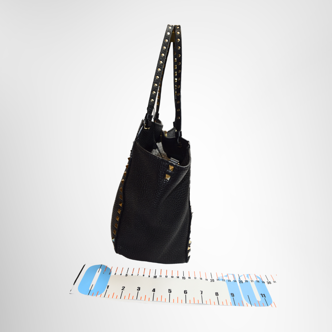 Valentino Preowned Luxury Bag Rockstud Tote Side View