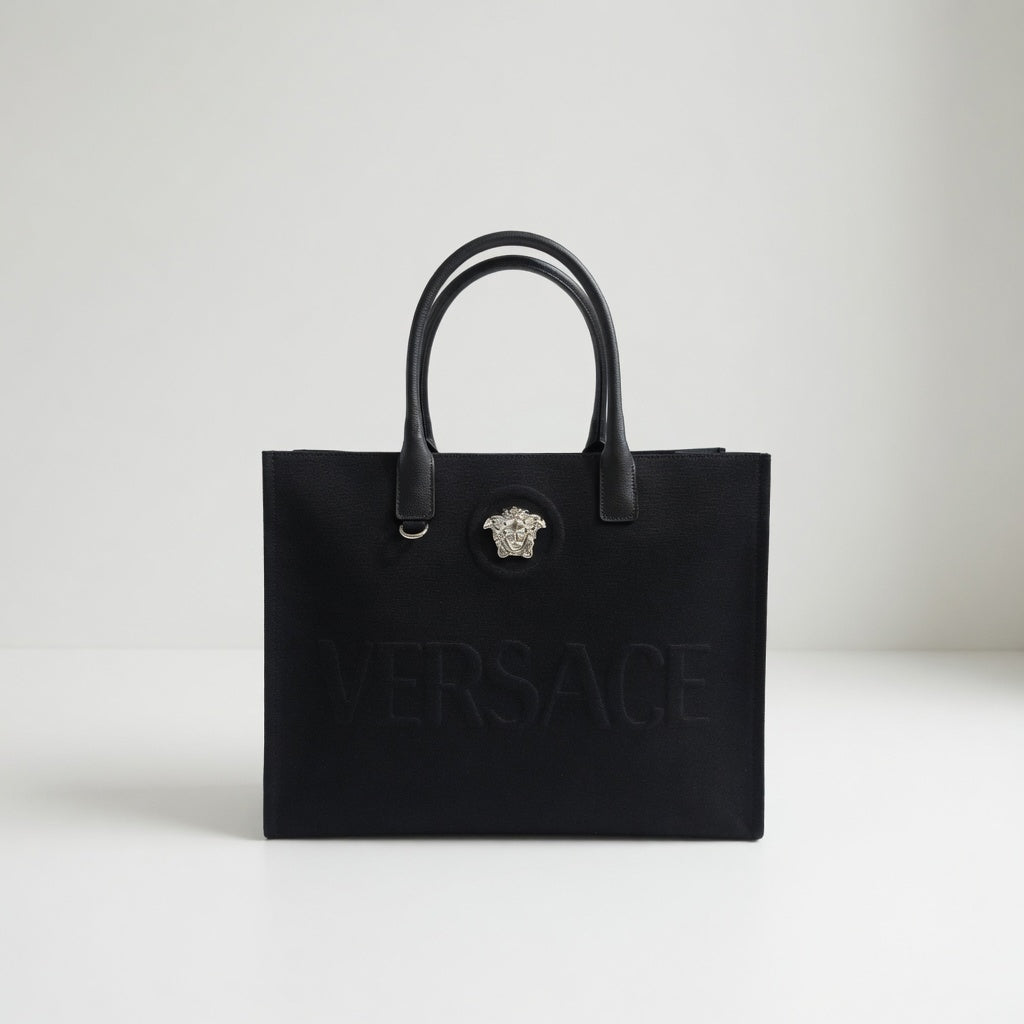 Versace Preowned Luxury Bag La Medusa Tote Front View