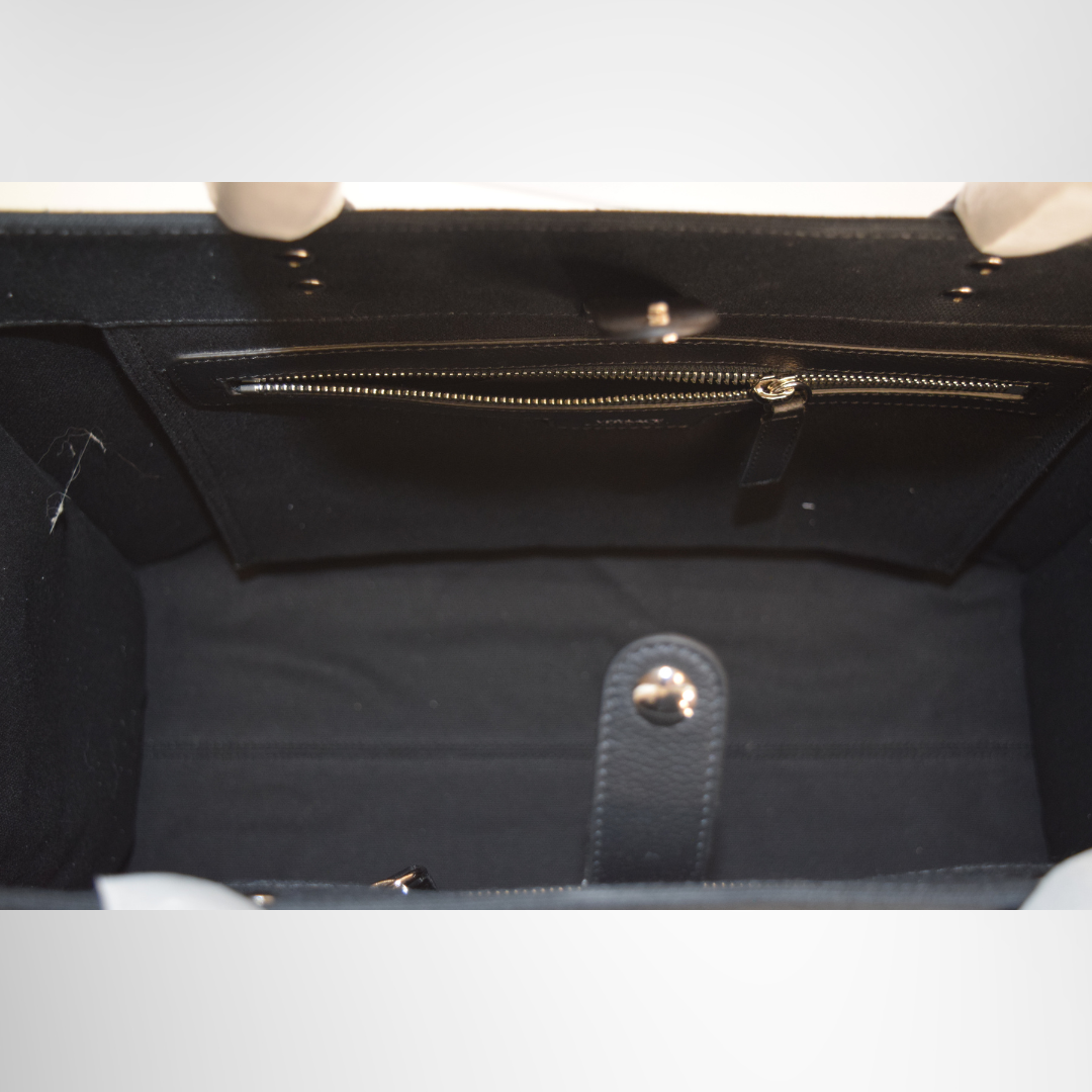 Versace Preowned Luxury Bag La Medusa Tote Interior View