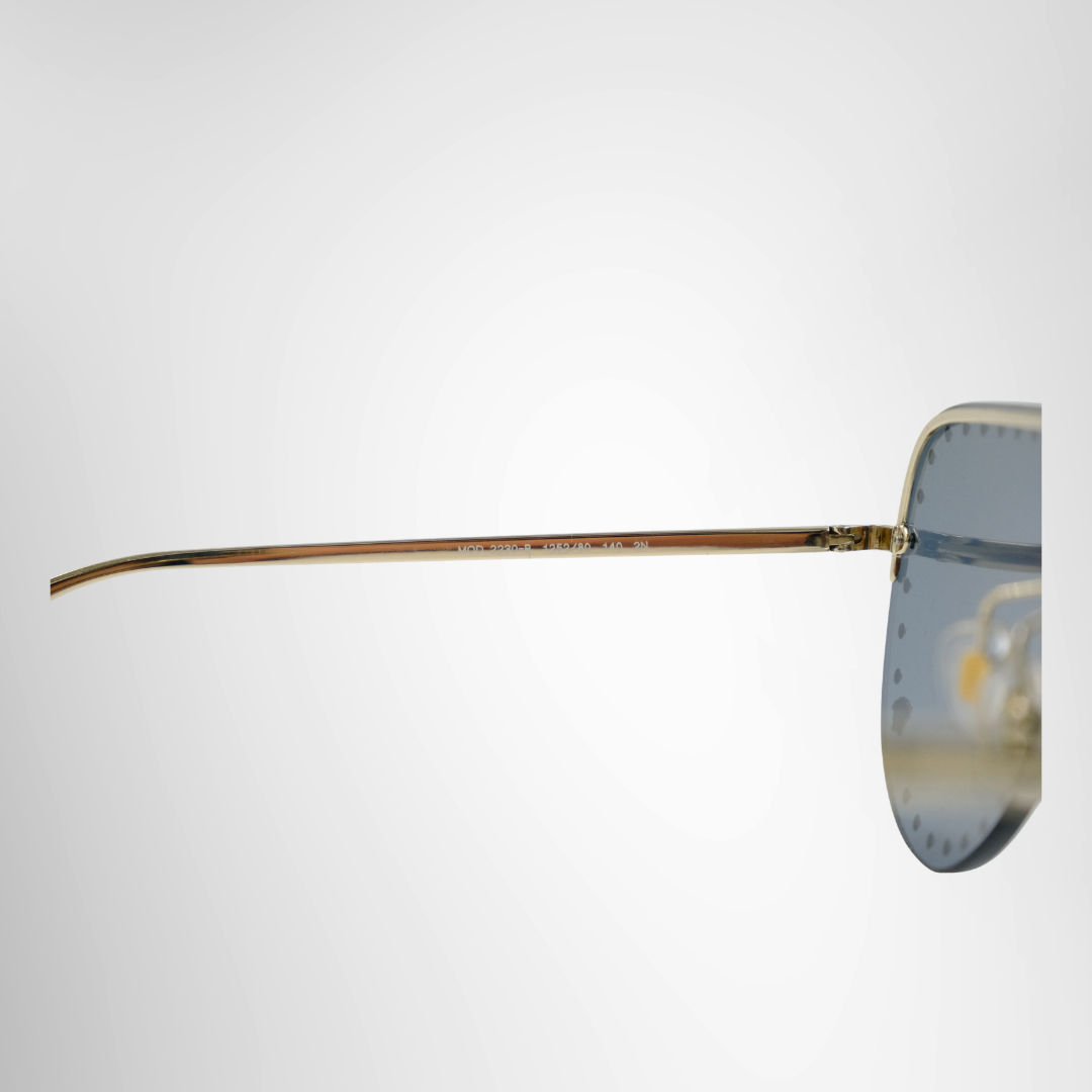 Versace Preowned Luxury Sunglasses Eyewear VE2230B Studded Shield Sunglasses Interior View 2