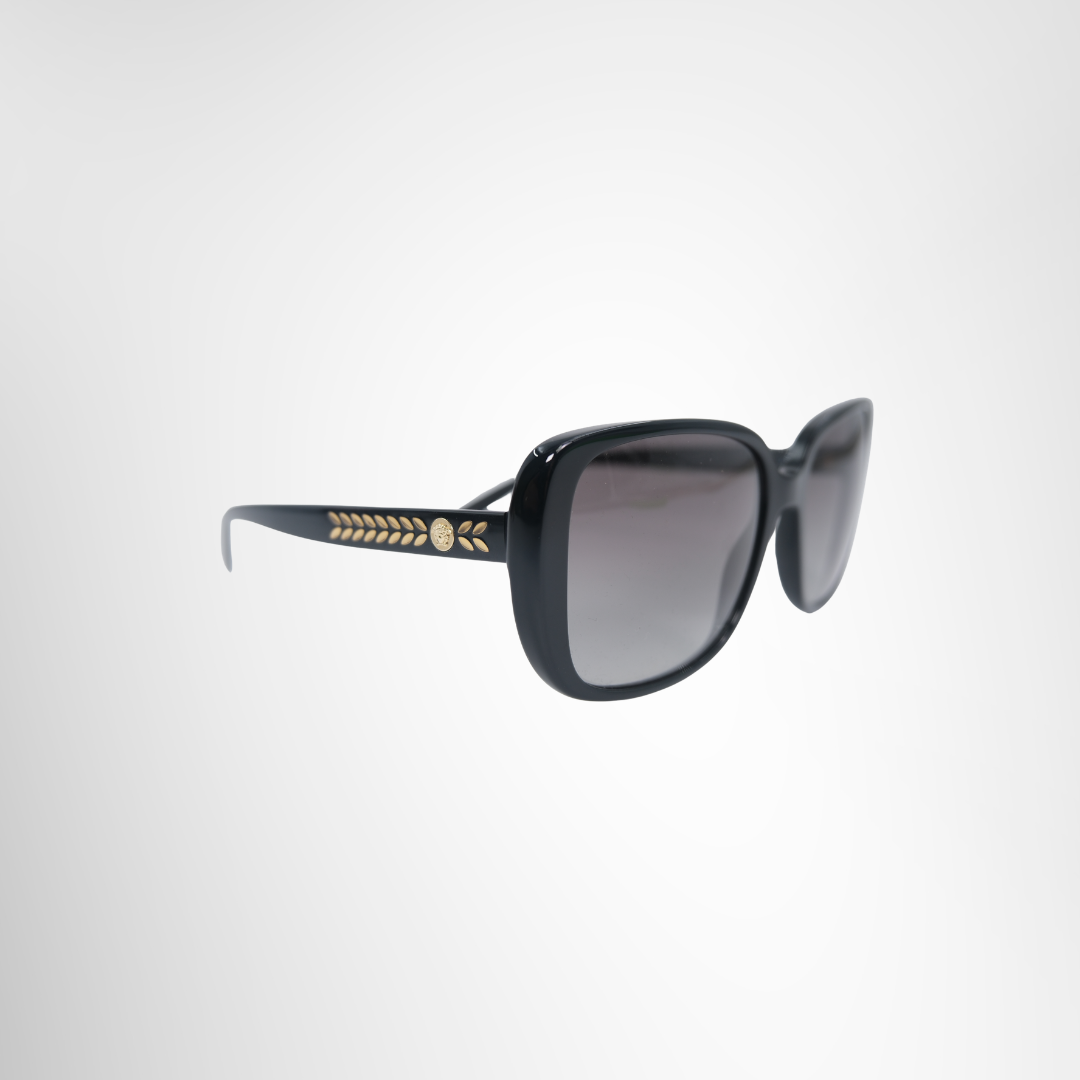 Versace Preowned Luxury Sunglasses VE4357 Black Grey Gradient Sunglasses Side View