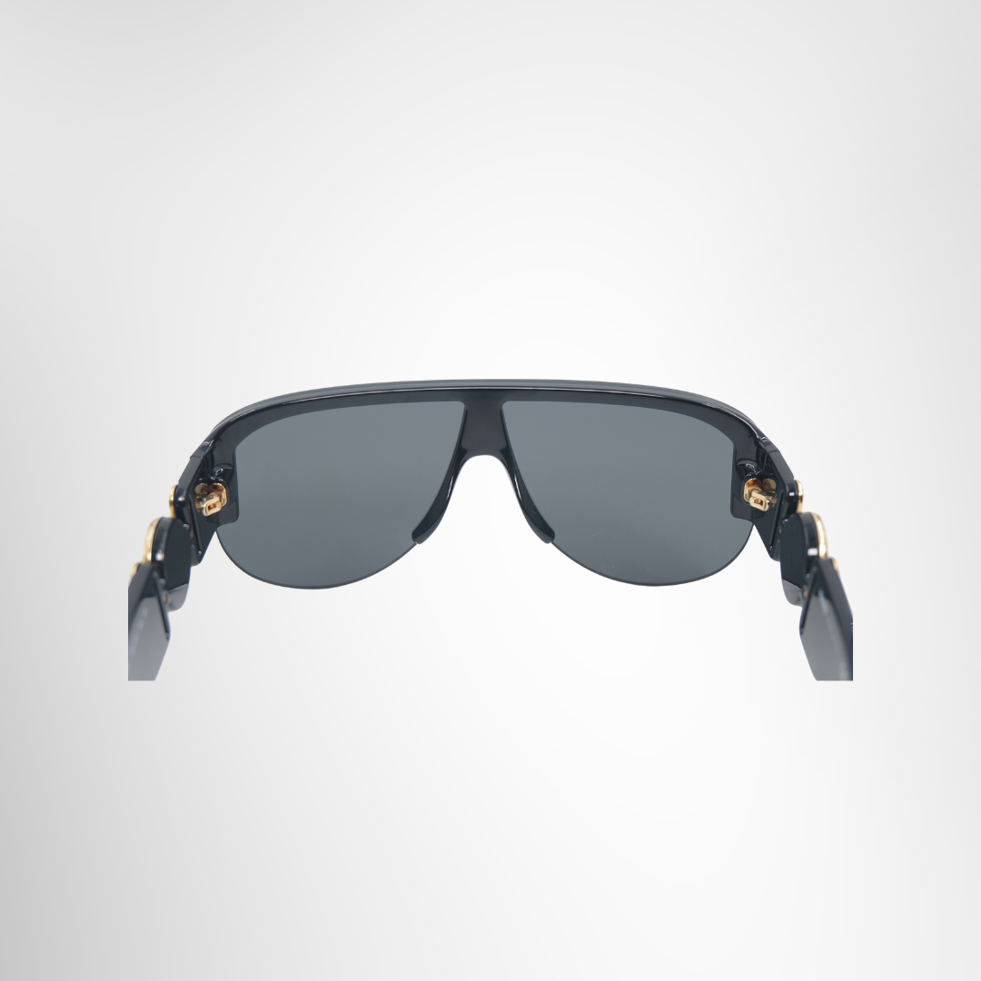 Versace Preowned Luxury Sunglasses VE4391 Medusa Biggie Shield Sunglasses Back View