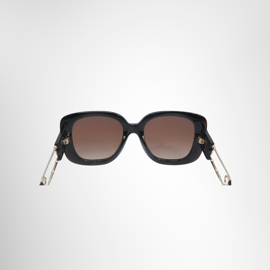 Versace Preowned Luxury Sunglasses VE4411 Black Frame in Brown Lenses Back View