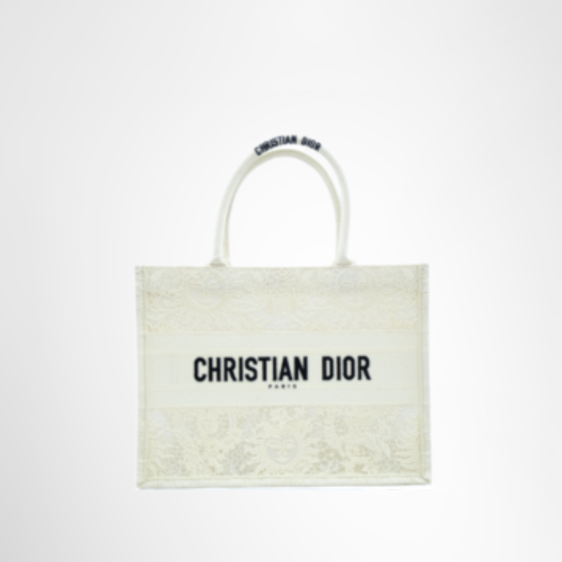 Book Tote White D-Lace